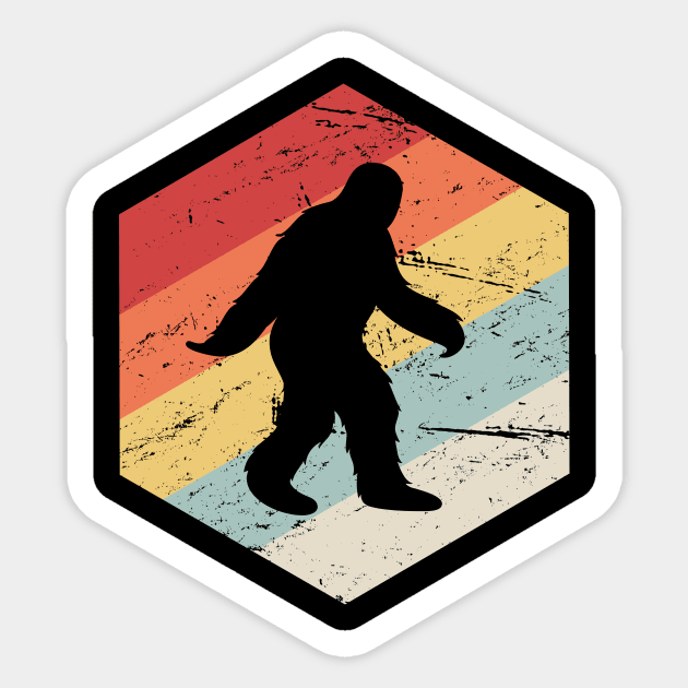 Retro Vintage Bigfoot Sasquatch Conspiracy Theory Sticker by MeatMan